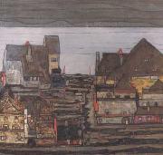 Egon Schiele Suburb I (mk12) oil painting artist
